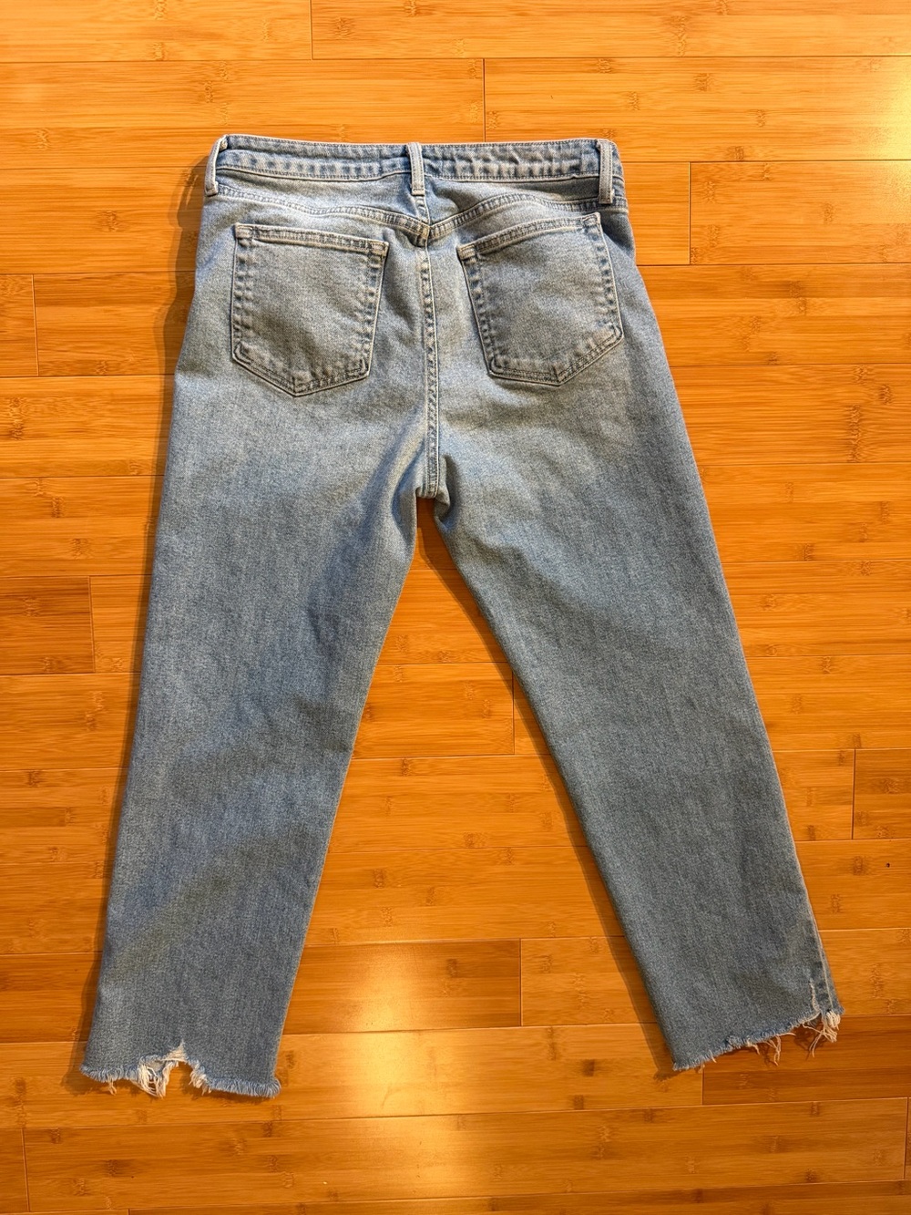 Just Black Denim Vintage Straight Leg Jeans — Size 31 — Frayed Hem 27” Inseam - Picture 13 of 14